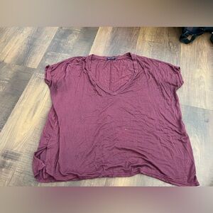 Brandy Melville V-Neck Flowy T-Shirt